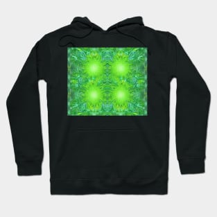 Green Aesthetic Fractal Pattern - Abstract Green Design Hoodie